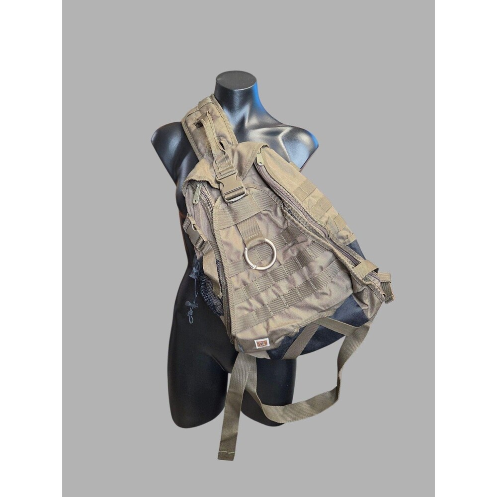 Everest Brown Utility Pouch Sling Backpack One Size Mens Nylon Hiking Daypack